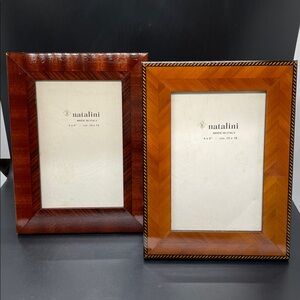Natalie Italian Inlaid Wood Picture Frames Made in Italy – Set of 2 4x6